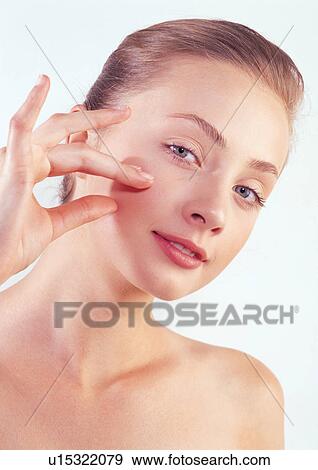 human, therapy, one person, young adult, youth, beautifying, make up View Large Photo Image Stock Photo - human, therapy, one person, young adult, youth, beautifying, make up. Fotosearch