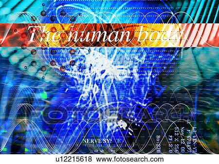 Stock Photo - Close-up of text superimposed on a blue background. Fotosearch