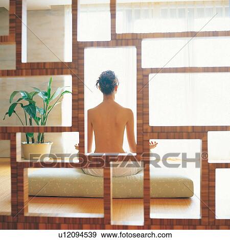 Meditating, Eyes Closed, Vacations, Spa, One Person, Pampering, Beauty View Large Photo Image Stock Photo - Meditating, Eyes Closed, Vacations, Spa, One Person, Pampering, Beauty. Fotosearch