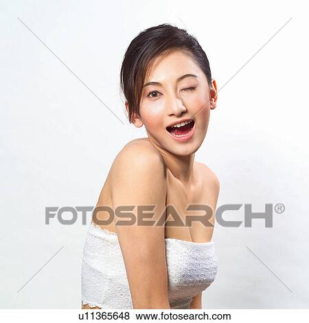 Looking At Camera, Square, Beautiful, White Background, Close-Up, Well Being View Large Photo Image Stock Photo - Looking At Camera, Square, Beautiful, White Background, Close-Up, Well Being. Fotosearch