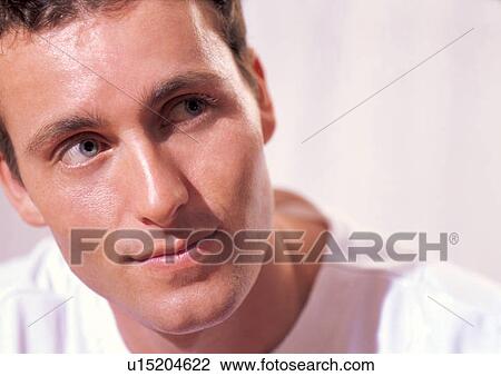 Stock Image - Close-up of a man. Fotosearch