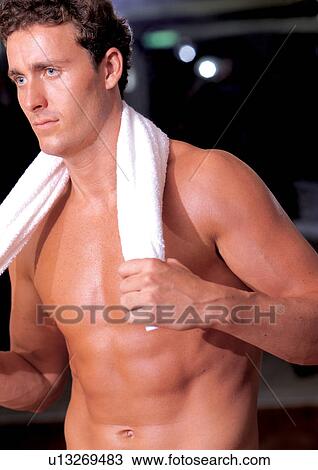 one person, culture, fitness gym, dedication, power, bare chest View Large Photo Image Stock Image - one person, culture, fitness gym, dedication, power, bare chest. Fotosearch