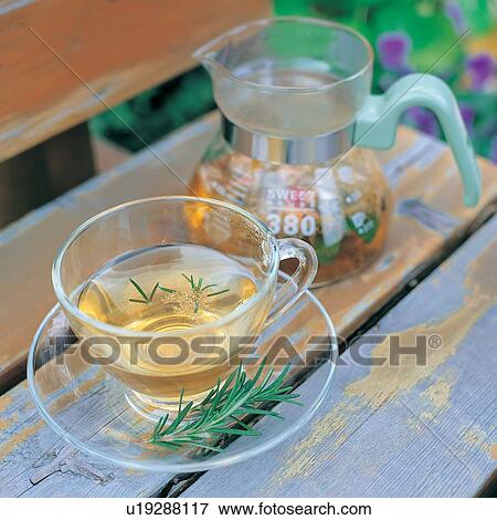 Stock Photo - Half Full, Teacup, Saucer, Tea, Healthy Eating. Fotosearch
