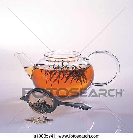 Stock Image - Herbal, Tea, Tea Strainer, Herbal Tea, Herb Tea. Fotosearch
