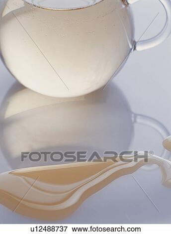 Stock Photo - Indoor, White Background, Glass, Tea Kettle, Herbal. Fotosearch
