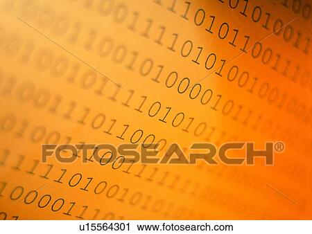 Stock Image - Binary Code, Close-Up, Coding, Full Frame. Fotosearch