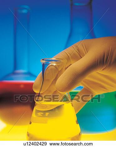 Stock Photo - beaker, chemical, conical flask, glass. Fotosearch