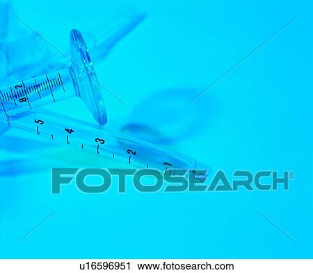 Stock Image - Blue, Close-Up, Colored Background, Glass. Fotosearch