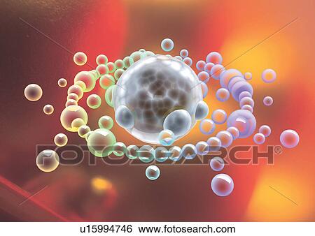 Stock Photograph - traits, atoms, molecules, close-up, laboratory, atomic. Fotosearch