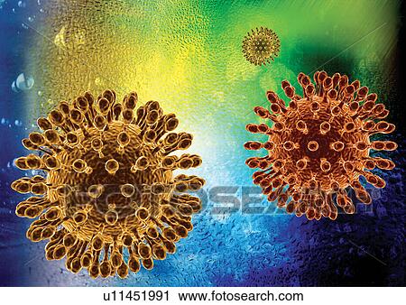 Stock Image - Representation of cell structures. Fotosearch