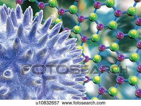 Stock Photo - Research, Micro-Biotech, Molecular Structure, Genetic Research, Cell. Fotosearch