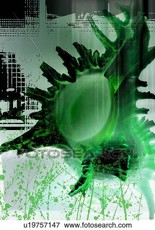 Stock Photo - Close-up of a splash superimposed on a black background. Fotosearch
