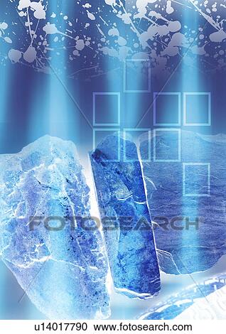 Stock Image - Close-up of squares superimposed on a blue background. Fotosearch