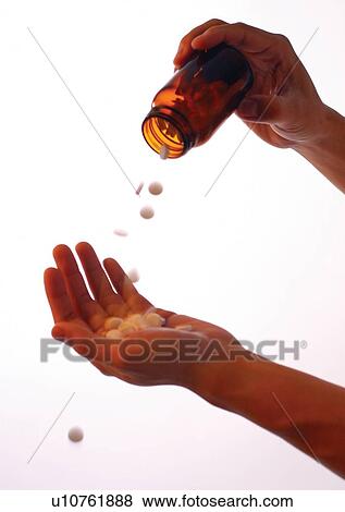 Stock Photo - bottle, close-up, capsules, antidote. Fotosearch