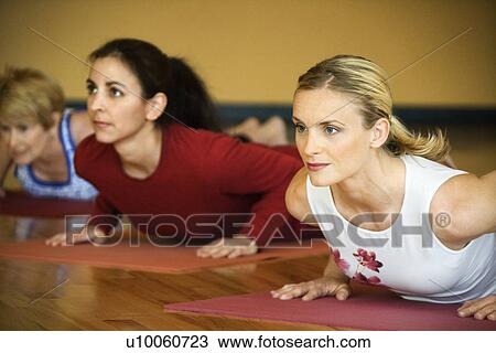 Caucasian prime adult females in yoga class. View Large Photo Image Stock Image - Caucasian prime adult females in yoga class.. Fotosearch