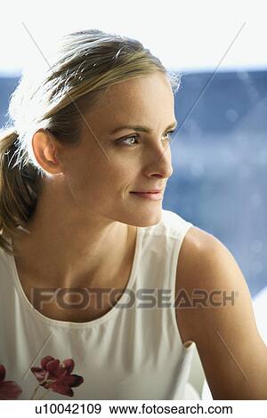 Portrait of prime Caucasian female adult at gym. View Large Photo Image Stock Photo - Portrait of prime Caucasian female adult at gym.. Fotosearch