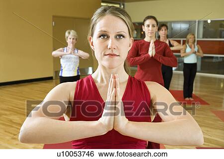Prime adult female Caucasians in yoga class. View Large Photo Image Stock Photograph - Prime adult female Caucasians in yoga class.. Fotosearch