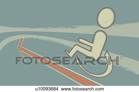 Stock Illustration - Close-up of a disabled sign. Fotosearch