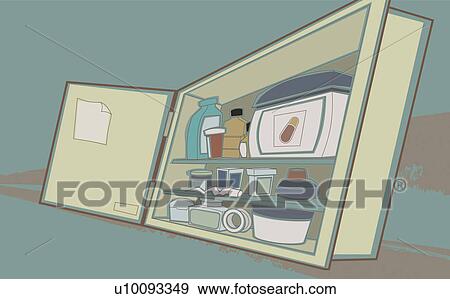 Stock Illustration - Close-up of a first aid kit. Fotosearch