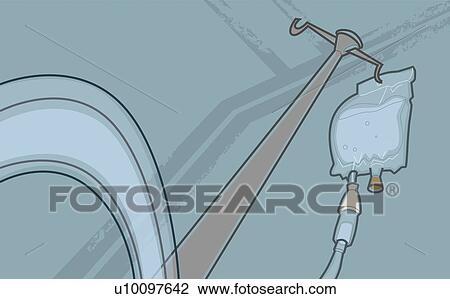 Low angle view of an intravenous drip View Large Illustration Drawing - Low angle view of an intravenous drip. Fotosearch