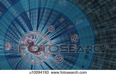 Microscopic view of human cells View Large Illustration Drawing - Microscopic view of human cells. Fotosearch
