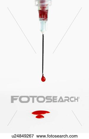 Stock Photo - Blood in syringe (close-up). Fotosearch