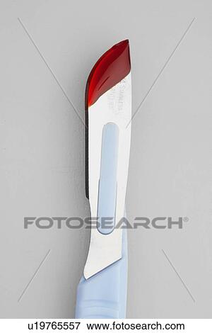 Blood on scalpel (close-up) View Large Photo Image Stock Photo - Blood on scalpel (close-up). Fotosearch
