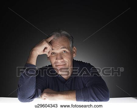 Mature man smiling (portrait) View Large Photo Image Stock Image - Mature man smiling (portrait). Fotosearch