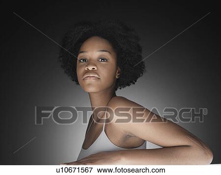 Stock Photo - Young woman (portrait). Fotosearch