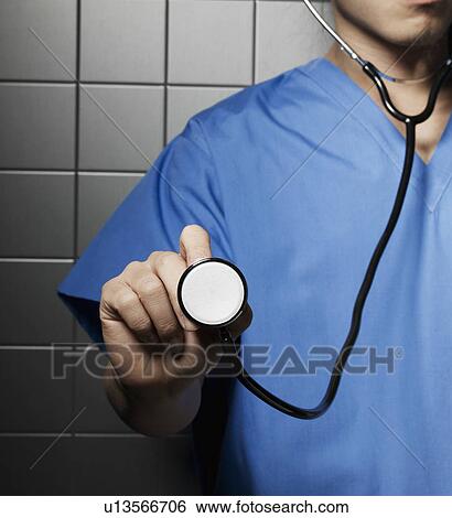 Stock Photograph - Doctor with Stethoscope. Fotosearch