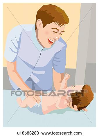 Doctor Who Examine a Baby View Large Illustration Drawing - Doctor Who Examine a Baby. Fotosearch