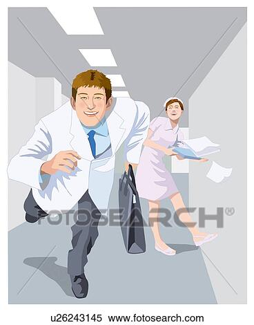 Doctor Who Run in the Corridor View Large Illustration Stock Illustration - Doctor Who Run in the Corridor. Fotosearch