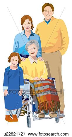 Stock Illustration - Family of Smiling Face. Fotosearch