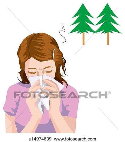 Fiebre del heno Colección de ilustraciones | u14974639 | Fotosearch