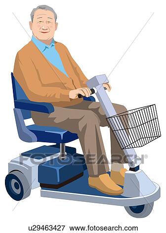 Grandfather and Electric Car View Large Illustration Stock Illustration - Grandfather and Electric Car. Fotosearch