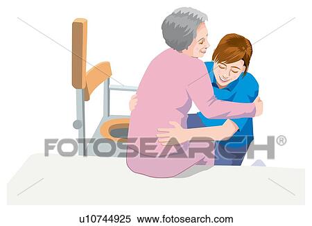 Grandfather and Helper View Large Illustration Stock Illustration - Grandfather and Helper. Fotosearch