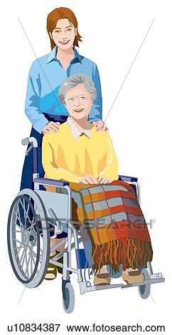 Stock Illustration - Grandmather and Daughter. Fotosearch