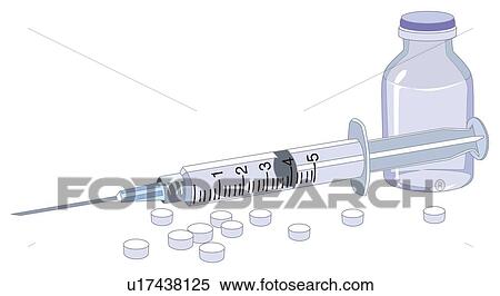 Injection and Medicine View Large Illustration Stock Illustration - Injection and Medicine. Fotosearch