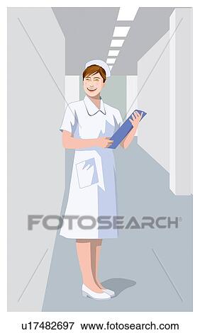 Nurse Who Have a Medical Sheet View Large Illustration Stock Illustration - Nurse Who Have a Medical Sheet. Fotosearch