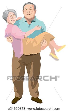 Stock Illustration - Old Couple. Fotosearch
