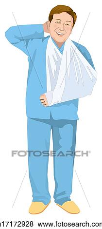 Patient Who Injuries his Arm View Large Illustration Stock Illustration - Patient Who Injuries his Arm. Fotosearch