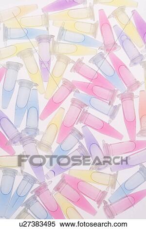 Stock Photography - Test tubes filled with colored liquid . Fotosearch