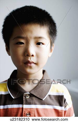 Stock Image - Portrait of a boy. Fotosearch