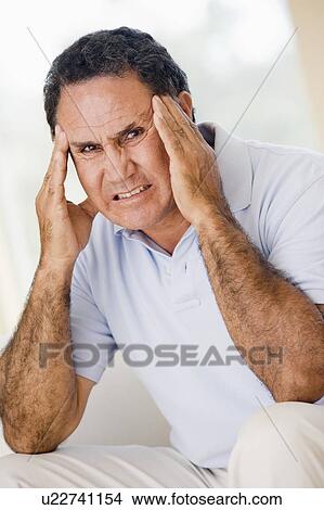 Man With A Headache View Large Photo Image Picture - Man With A Headache. Fotosearch