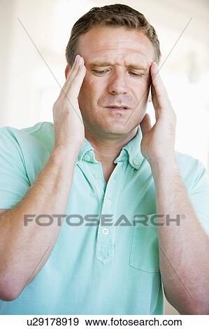 Man With A Headache View Large Photo Image Stock Photo - Man With A Headache. Fotosearch