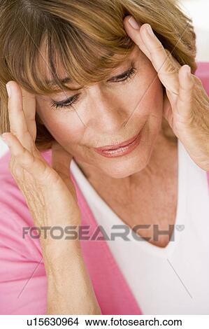 Woman With A Headache View Large Photo Image Picture - Woman With A Headache. Fotosearch