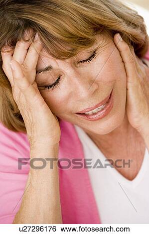Woman With A Headache View Large Photo Image Stock Photograph - Woman With A Headache. Fotosearch