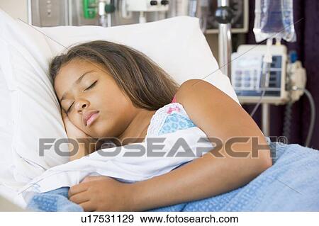 Young Girl Sleeping In Hospital Bed View Large Photo Image Stock Photo - Young Girl Sleeping In Hospital Bed. Fotosearch