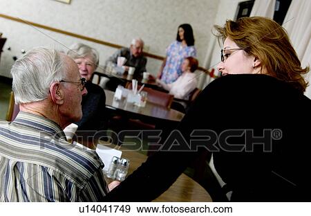 Seniors socializing View Large Photo Image Stock Photo - Seniors socializing. Fotosearch
