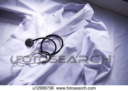 Stock Photograph - Lab coat and stethoscope. Fotosearch